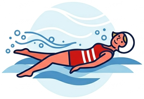 Swimnote mid-crawl